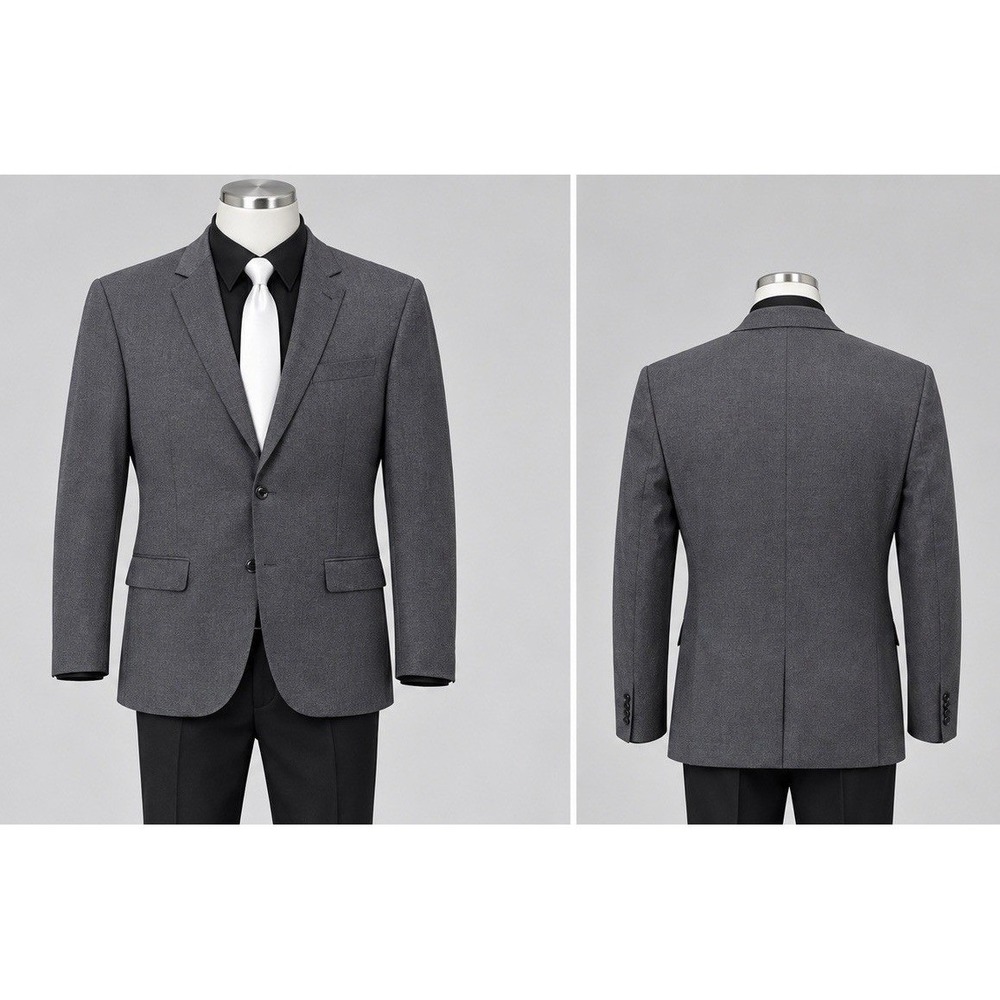 Jos. A. Bank Suit Jacket Mens 46R Gray 100% Wool Two Button Blazer Professional